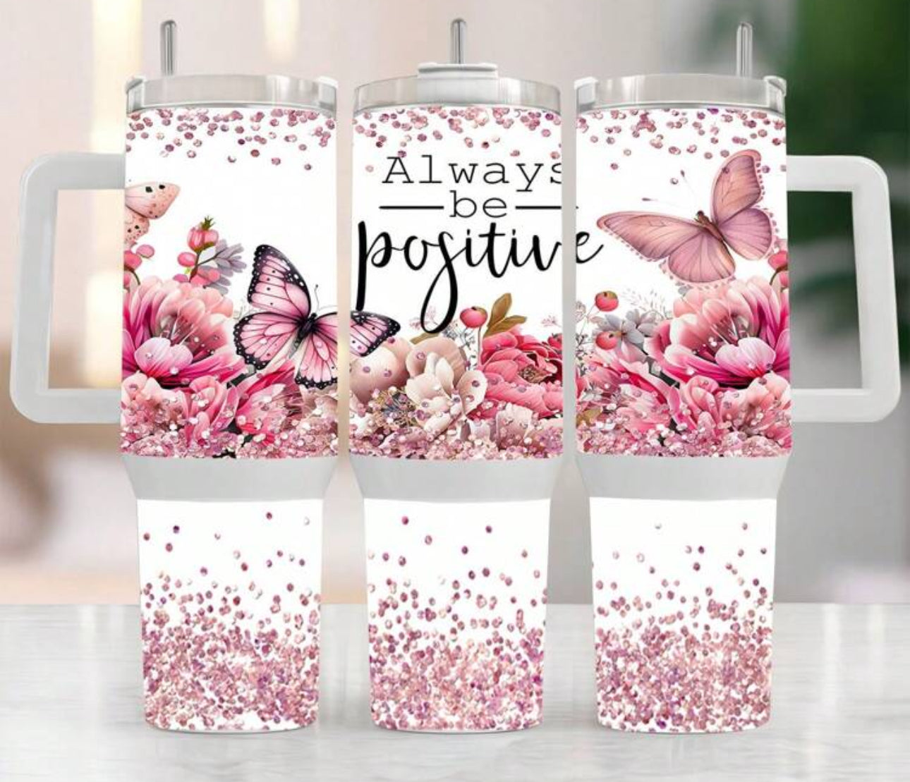 Affirmation Butterfly Tumblers